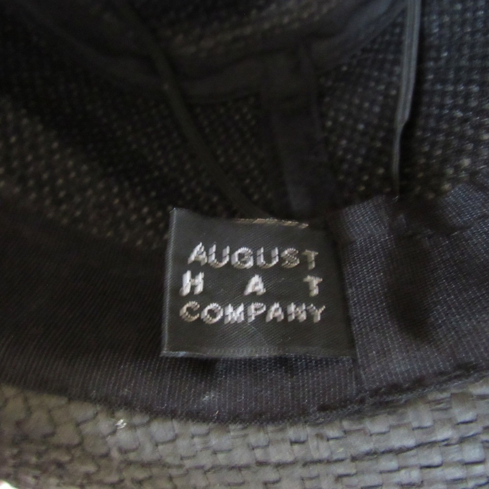 August Hat Company Brown Fedora Straw Hat Black Band Retro One Size Classic - Picture 7 of 8